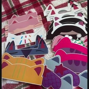 Pack of Pink and Multi-Color Cat Ear Party Masks - Unbranded